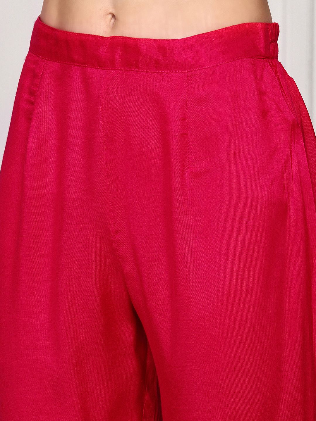 Dhiyona IS Women's Women Regular Puffed Sleeves Style Kurta with Trousers