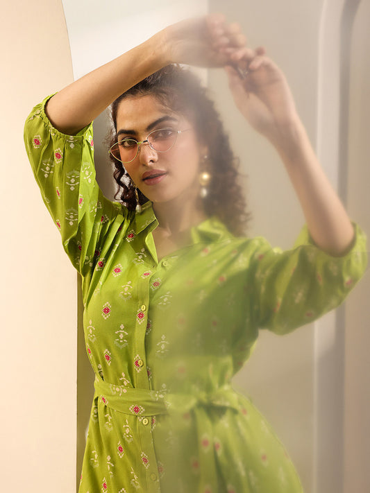 Women Ethnic Motifs Printed Regular Kurta with Trousers