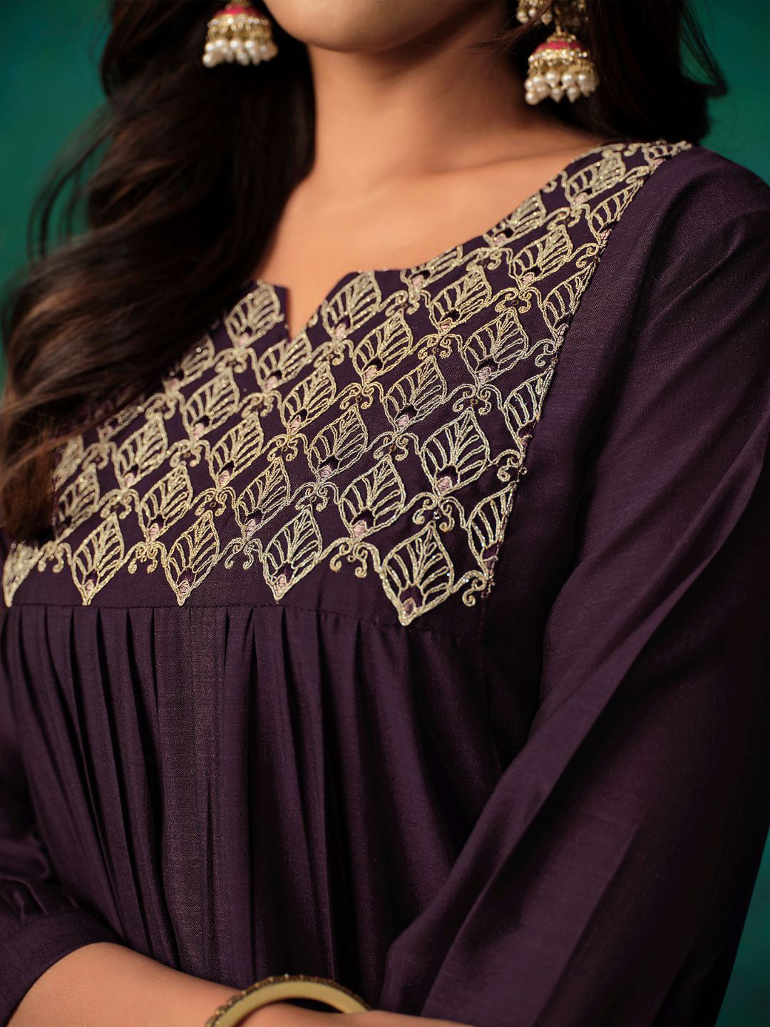 Embroidered Kurta Set With Dupatta