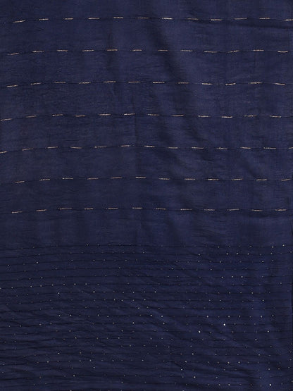 Dhiyona AN Ethnic Motifs Embroidered Round Neck Straight Kurta with Sharara & Dupatta