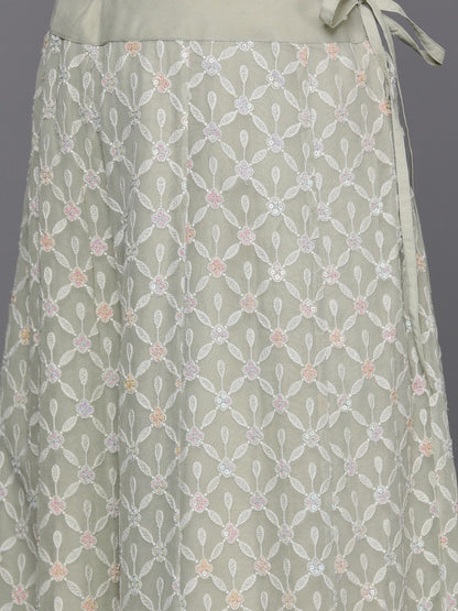 Dhiyona LL Floral Regular Sequinned Kurti with Palazzos & Dupatta