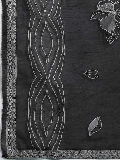 Woven Design Kurta With Trousers & Dupatta