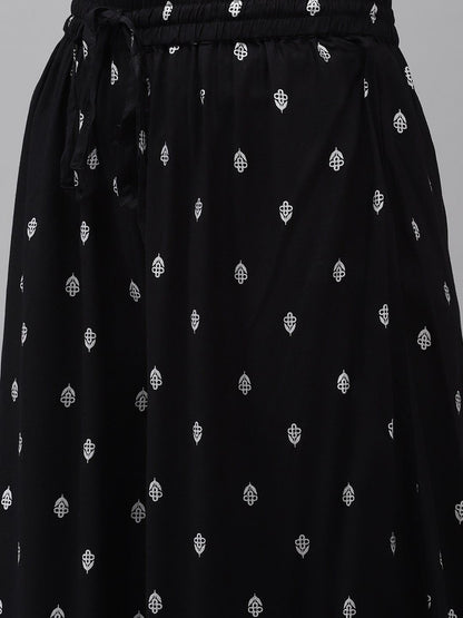Dhiyona IS Women's Floral Printed Beads and Stones Kurta with Palazzos & With Dupatta