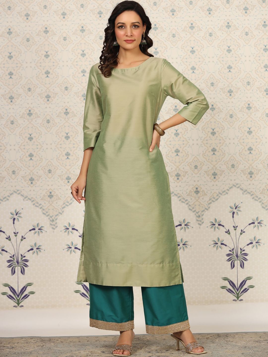 Dhiyona OD  Round Neck Kurta With Palazzos