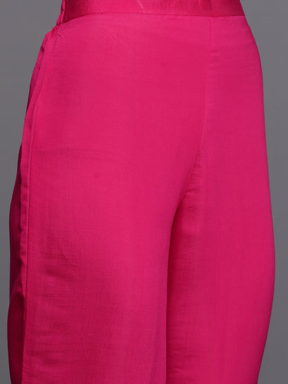Ethnic Motifs Embroidered Panelled Gotta Patti Kurta with Trousers & With Dupatta