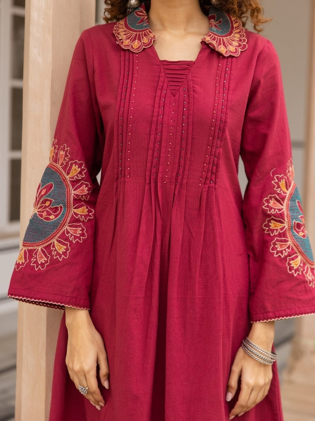 Karen Rouge embroidery kurta pant set