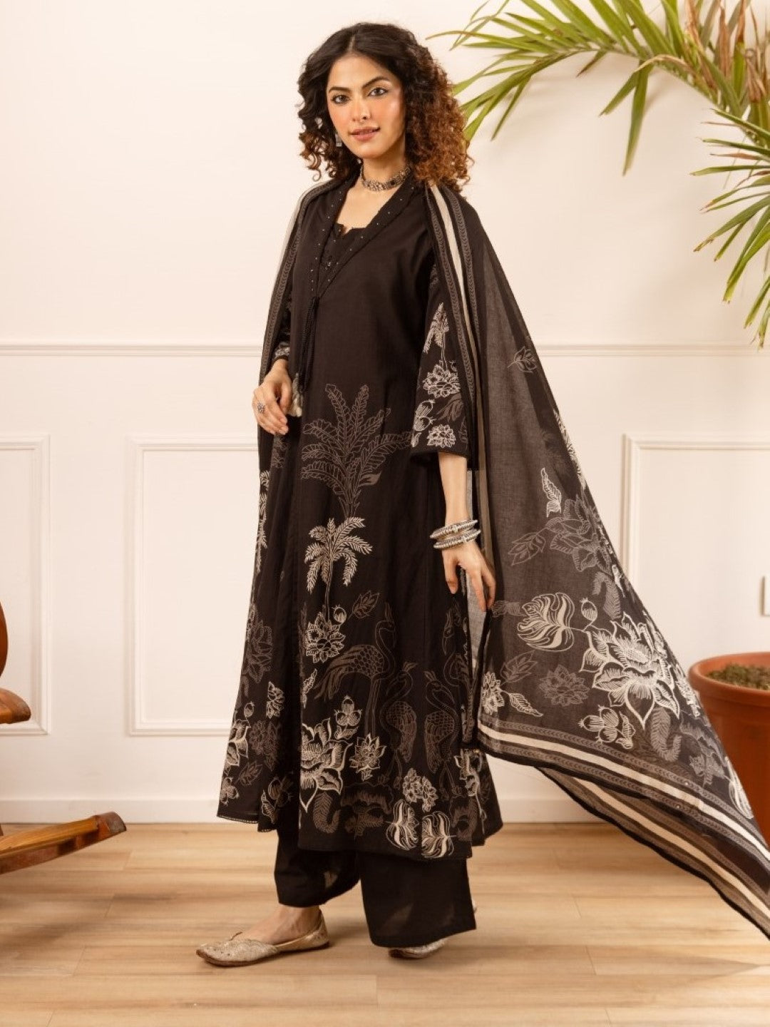 Karen carbon cotton suit set