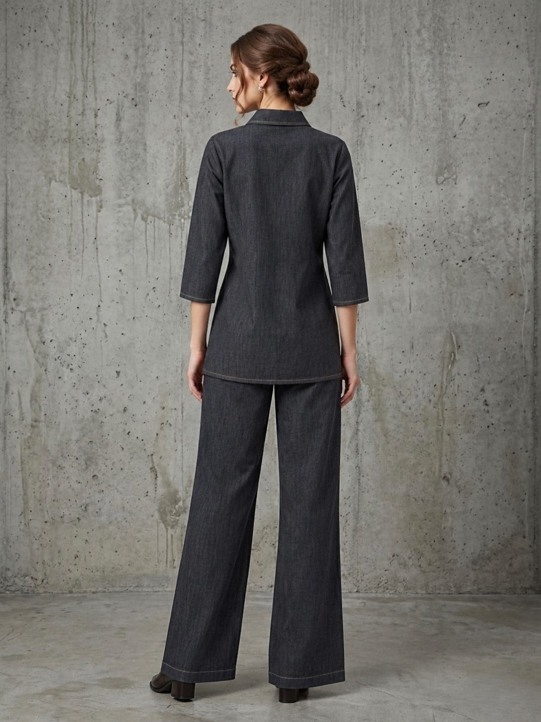 Prisha Trout handwork denim co-ord set