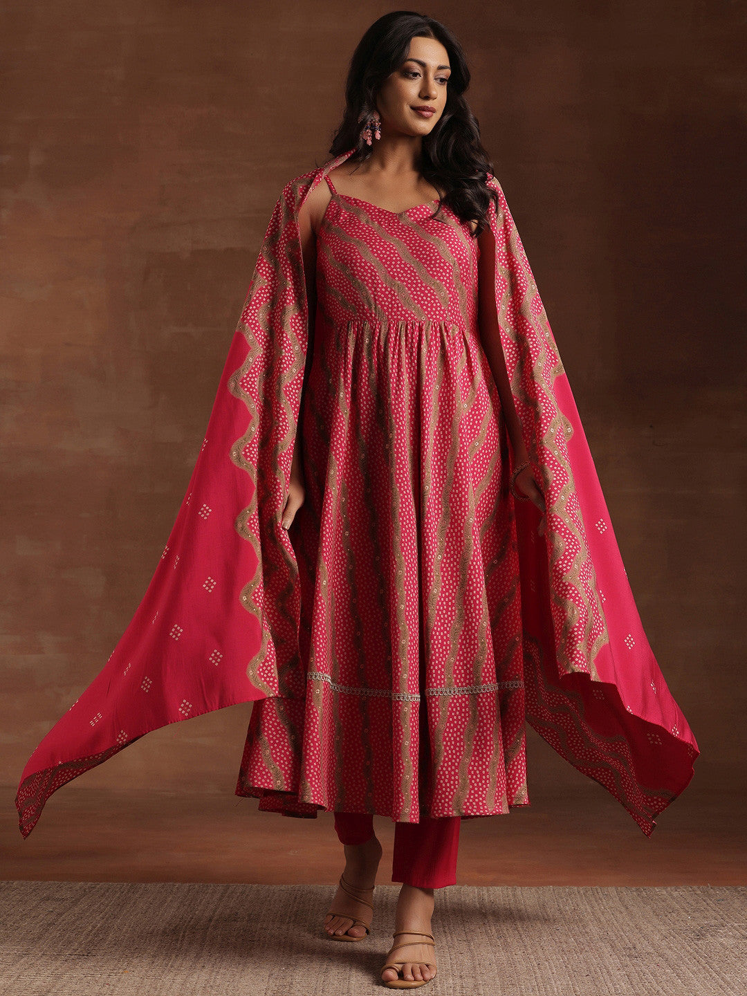 Women Ethnic Motifs Printed Empire Kurta with Trousers & With Dupatta