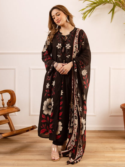 Karen Onyx cotton suit set