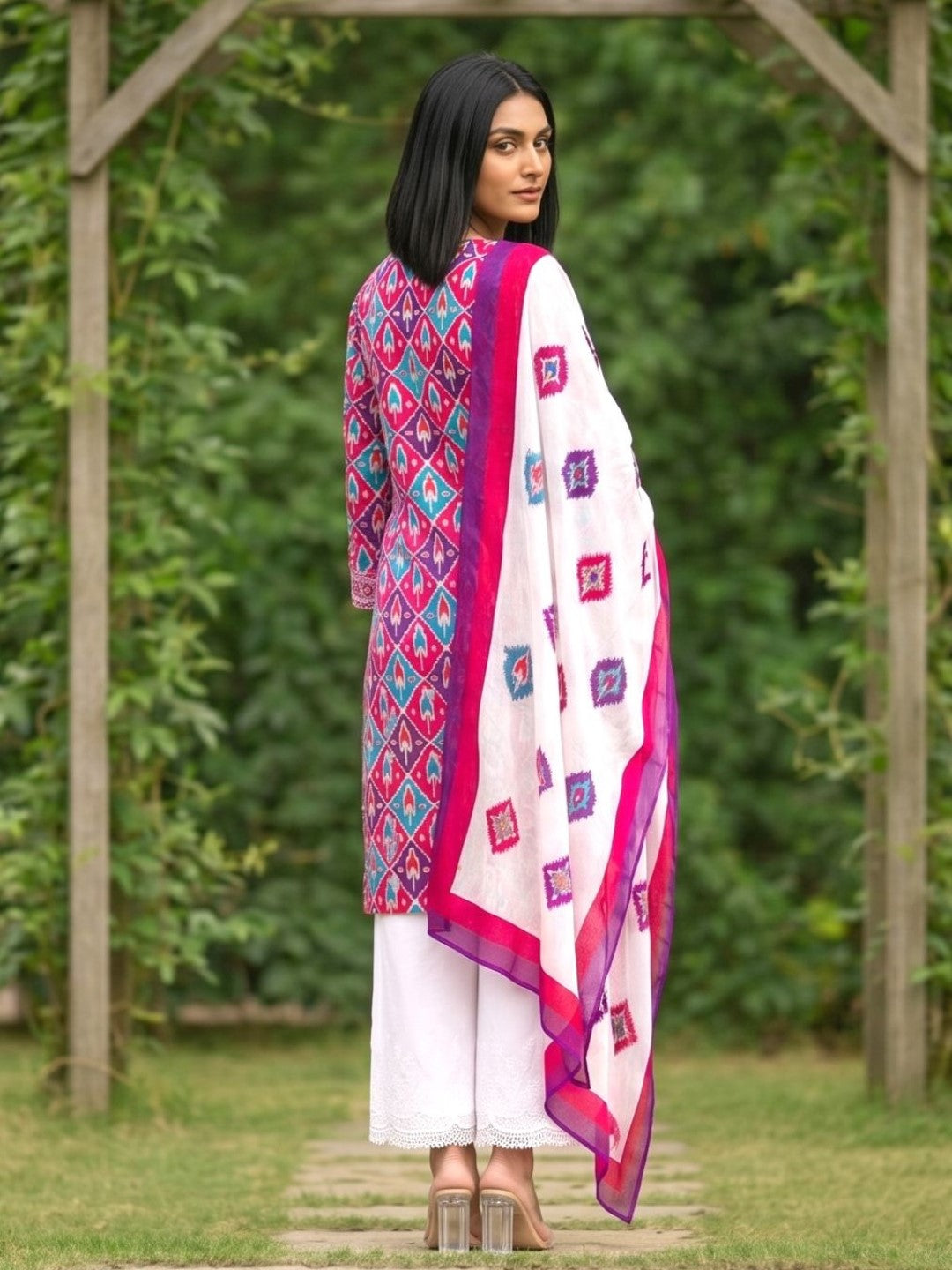 Aranya Ikat Print Premium Pure Cotton Suit Set