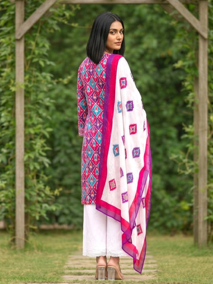 Aranya Ikat Print Premium Pure Cotton Suit Set