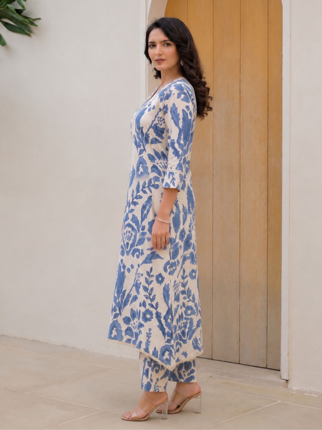 Mayri Prussian Cotton Co-ord Set