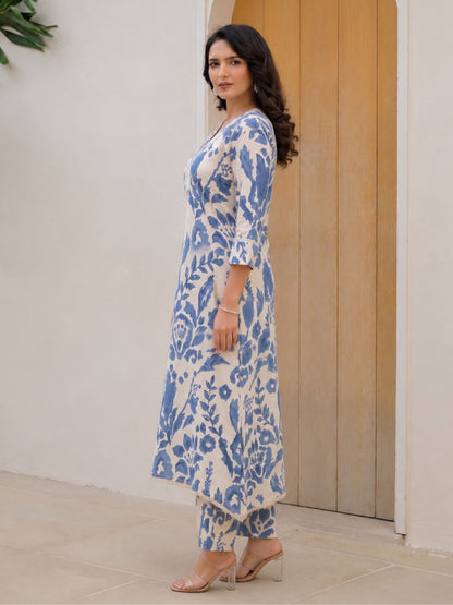 Mayri Prussian Cotton Co-ord Set
