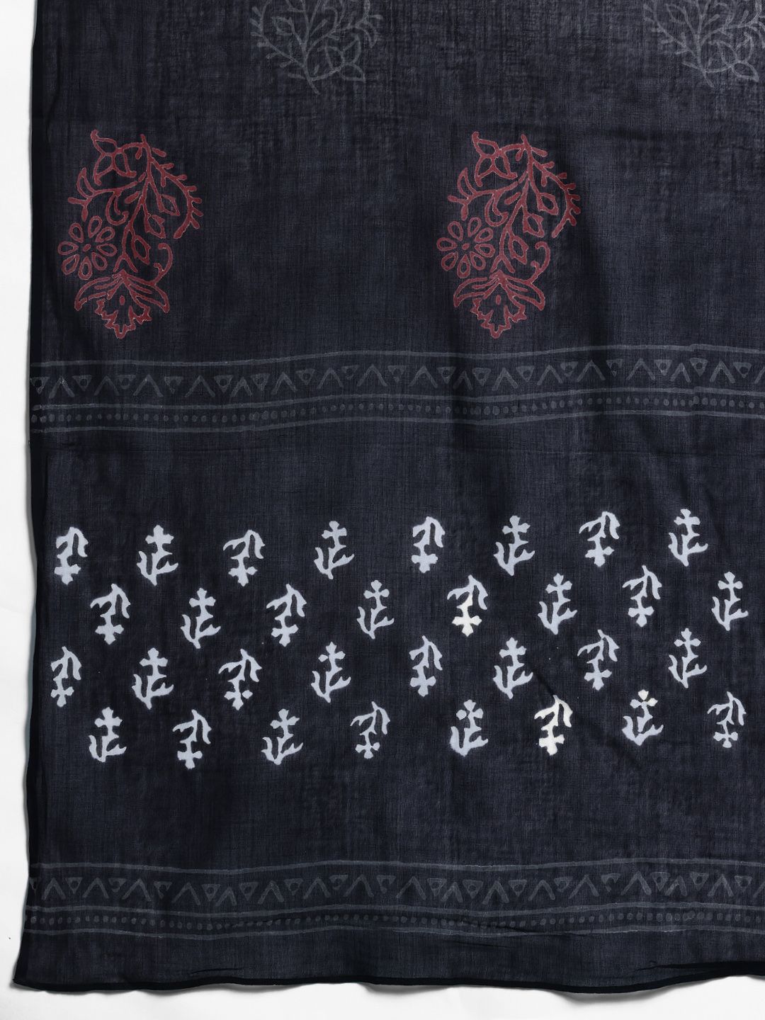 Dhiyona IE Floral Printed Regular Pure Cotton Kurta with Trousers & Dupatta