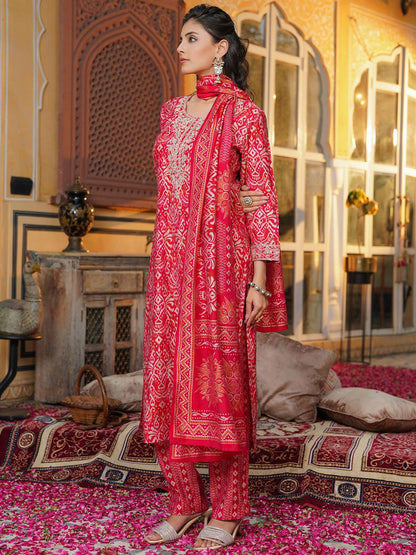 Dhiyona KL Women Ethnic Motifs Printed Kurta with Trousers & Dupatta