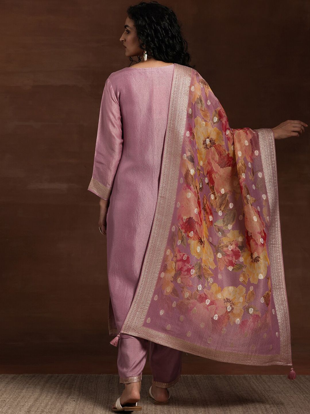 Dhiyona LL Floral Printed Regular Kurta with Palazzos & With Dupatta