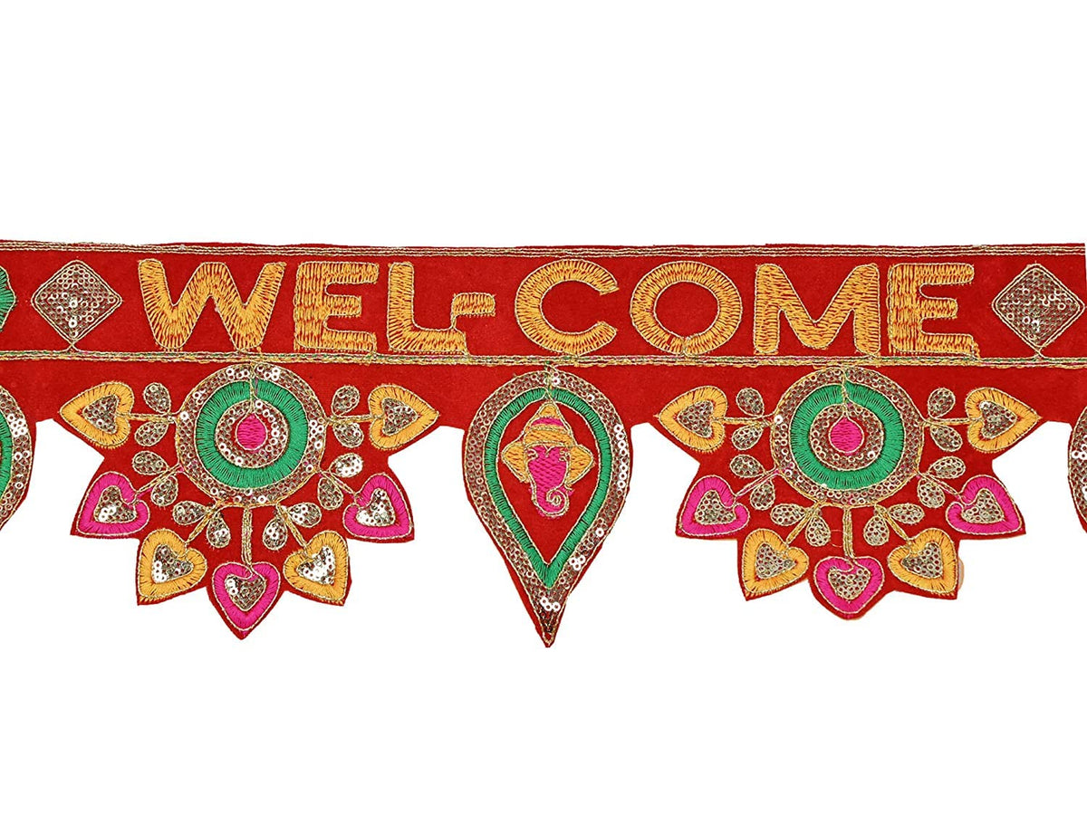 Welcome Toran Bandarwal - Elegant Door Entrance Decor for a Warm Greeting