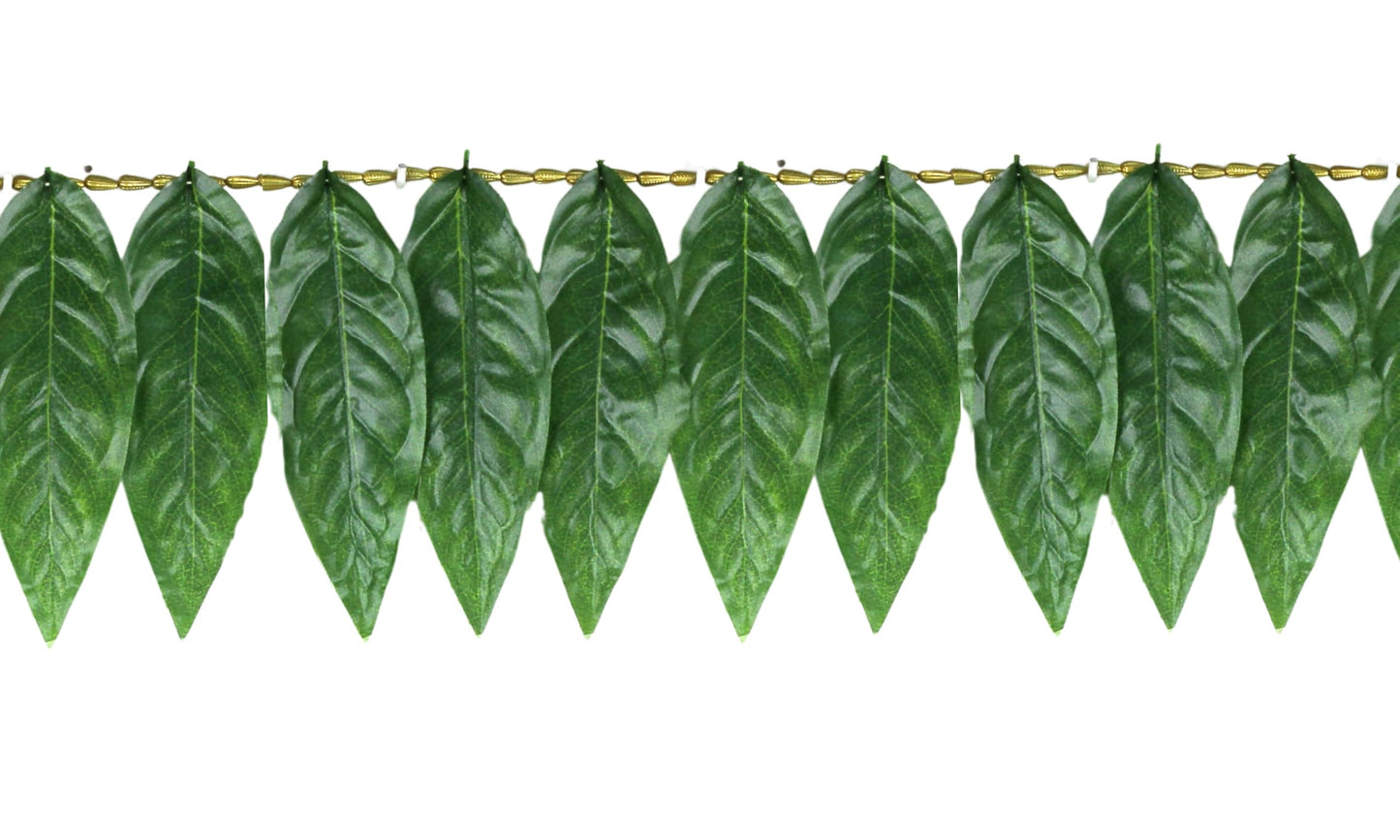 Toran for Main Door Entrance, Handmade Mango Leaf Toran, Traditional Bandarwal for Festival, Pooja, Wedding & Home Decor, Artificial Leaf Doorway Hanging (42 x 5.5 Inches, Green)