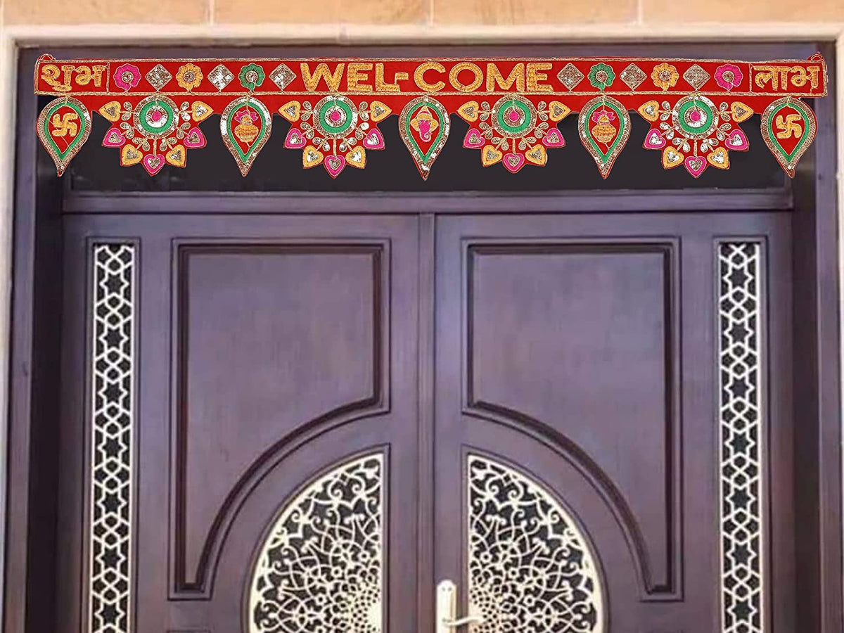 Welcome Toran Bandarwal - Elegant Door Entrance Decor for a Warm Greeting