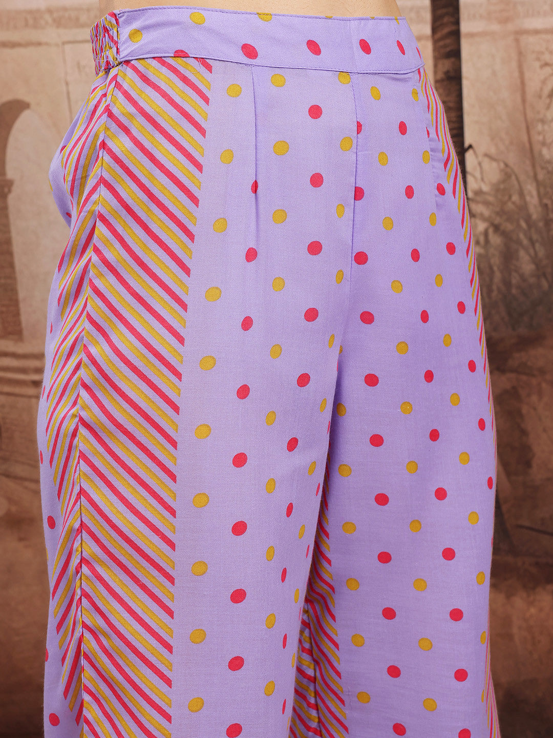 Women Floral Printed Pleated Kurta with Palazzos & With Dupatta