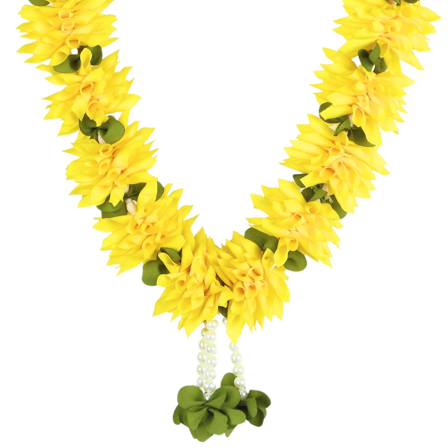 Artificial Garland for Home Decoration, 40 Inches Handcrafted Artificial Rose Flower Garland for Sankranti Ugadi Varamahalakshmi Wedding Event, Diwali & Navaratri Festivals (Yellow)