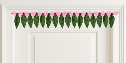 Toran for Main Door Entrance, Handmade Mango Leaf Toran, Traditional Bandarwal for Festival, Pooja, Wedding & Home Decor, Artificial Leaf Door Hanging (42 x 5.5 Inches, Green)