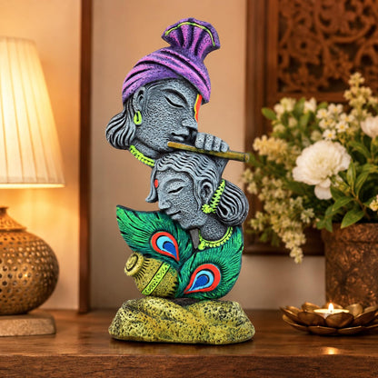 Niharika Collections Handmade Terracotta Clay | Radha Krishna Idol | Symbol of Eternal Love & Devotion