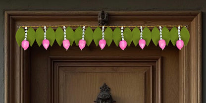 Toran for Main Door Entrance, Handmade Mango Leaf Toran, Traditional Bandarwal for Festival, Wedding & Home Decor, Artificial Leaf Door Hanging (42 x 7 Inches, Green)