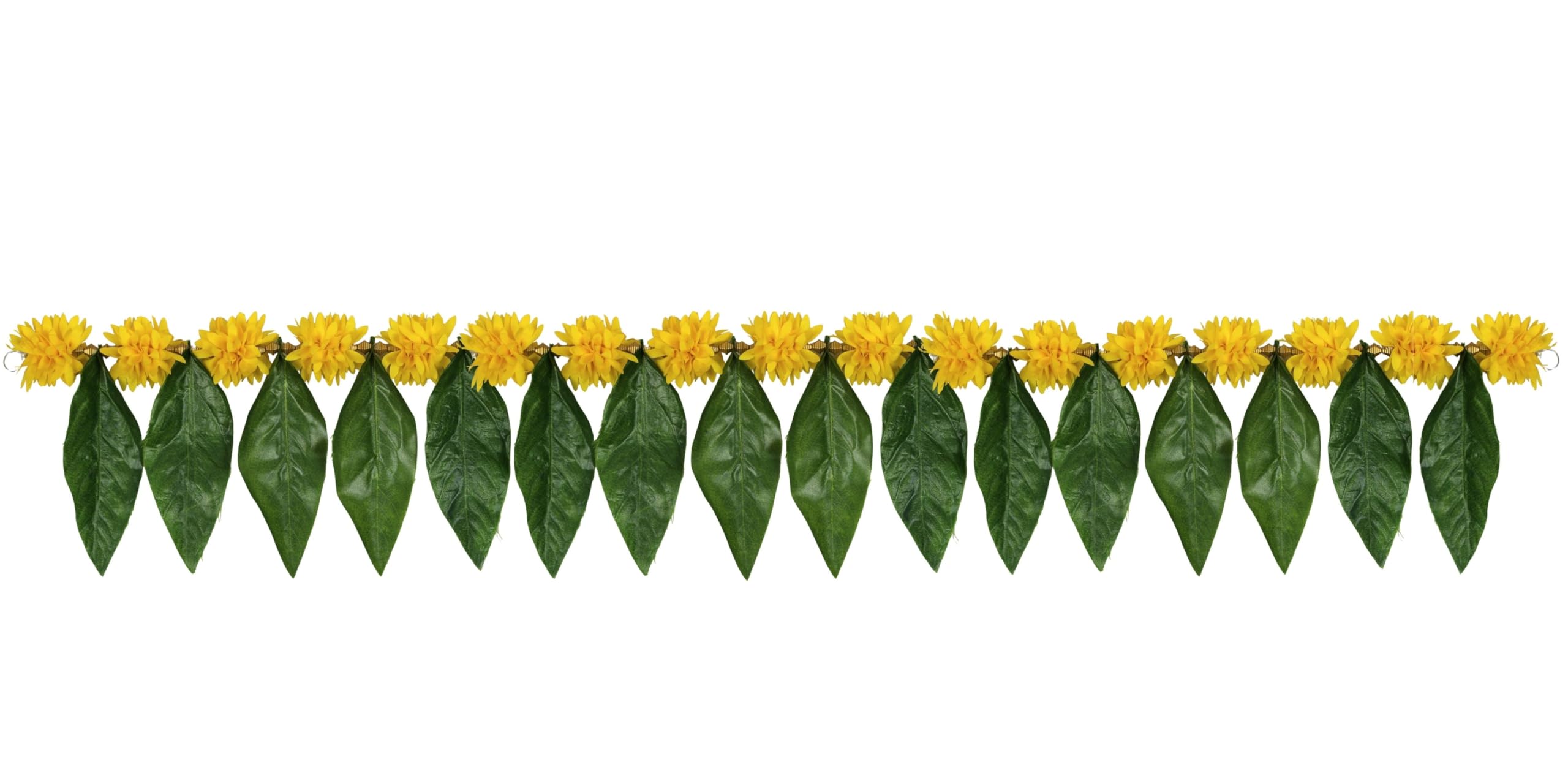 Toran for Main Door Entrance, Handmade Green Mango Leaf Toran, Traditional Bandarwal for Festival, Pooja, Wedding & Home Decor, Artificial Leaf Door Hanging (42 x 7 Inches)