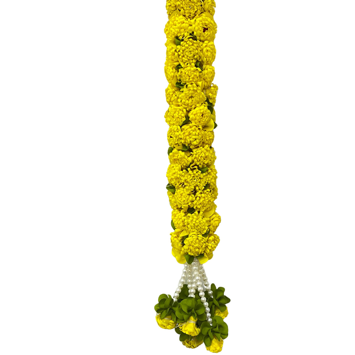 Yellow & Red Hanging Artificial Flower Toran for Main Door, Reusable Toran for Living Room, Pooja Mandir & Home Décor, Bandarwal for Festival Decoration (56x33 inch)