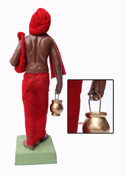 Niharika Collections Krishnanagar Handmade Clay Human Figure Gift & Decor (Sanyashi)