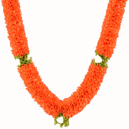Garland for Photo Frame, 40 Inches Artificial Garland for Photo Frame, Garland for Decoration,God Idol, Festivals, Home Decor, Sankranti, Varalakshmi, Diwali & Wedding (Orange)