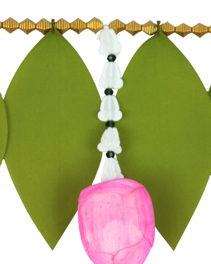 Toran for Main Door Entrance, Handmade Mango Leaf Toran, Traditional Bandarwal for Festival, Wedding & Home Decor, Artificial Leaf Door Hanging (42 x 7 Inches, Green)