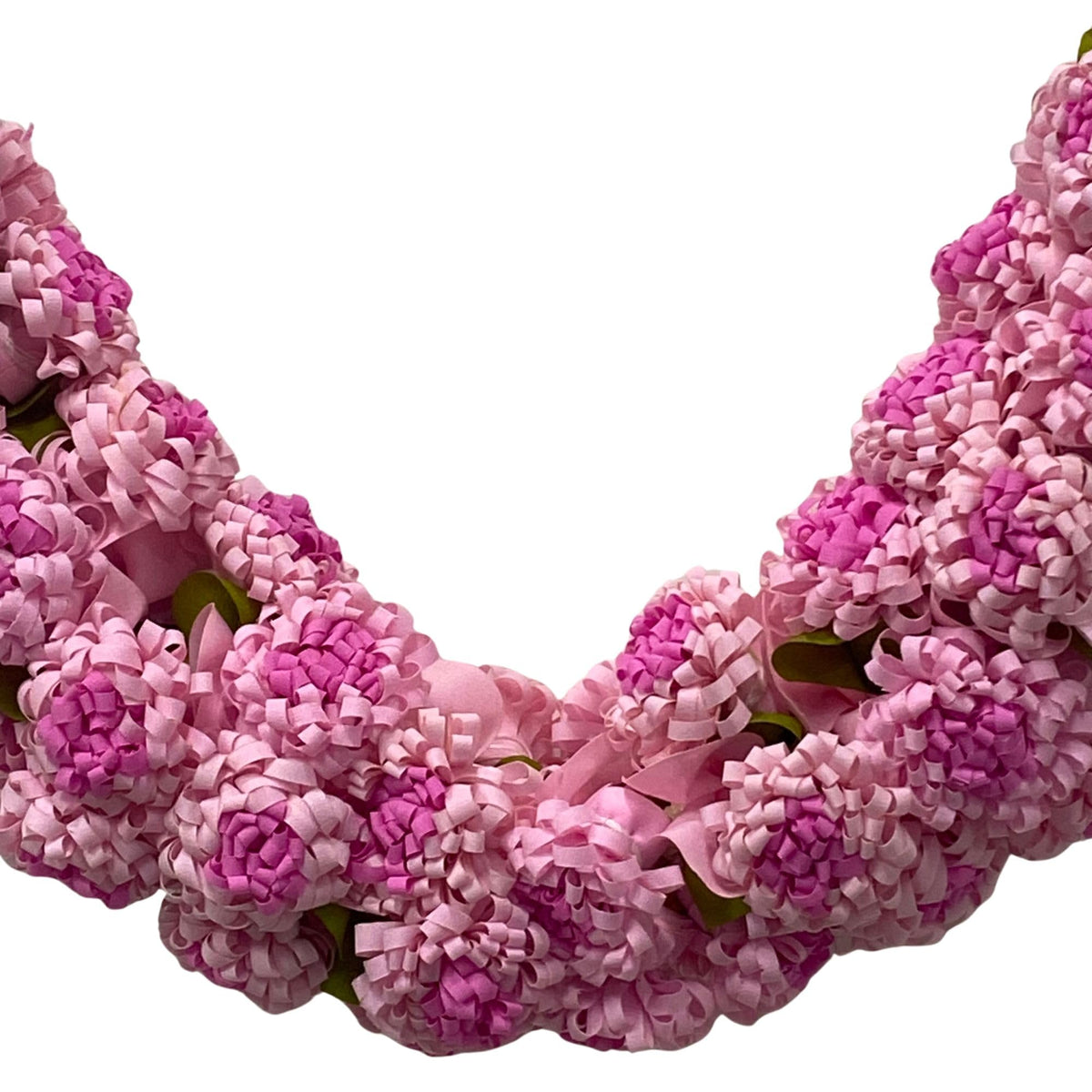 Shevanti Light Pink Flower Garland for Pooja Mandir Decoration, Hanging Mala for Photo Frame, Haar Mala for God Idols, Photo Frames of Loved Ones, Ancestors, Pitra (40 inch)