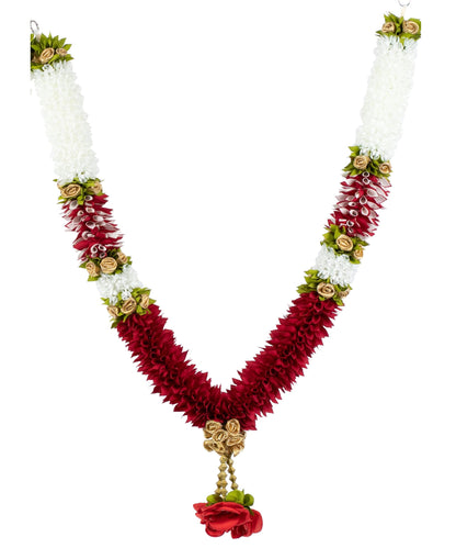 Artificial Garland for Home Decoration, 50 Inches Handcrafted Artificial Garland for Sankranti Ugadi Varamahalakshmi Wedding Event, Diwali & Navaratri Festivals (Maroon)