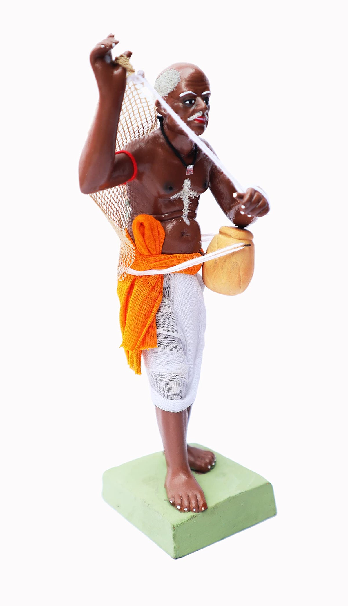 Niharika Collections Krishnanagar Handmade Clay Human Fantasy Figure Gift & Decor Indian Fisherman Standard,6 X 4.5 cm
