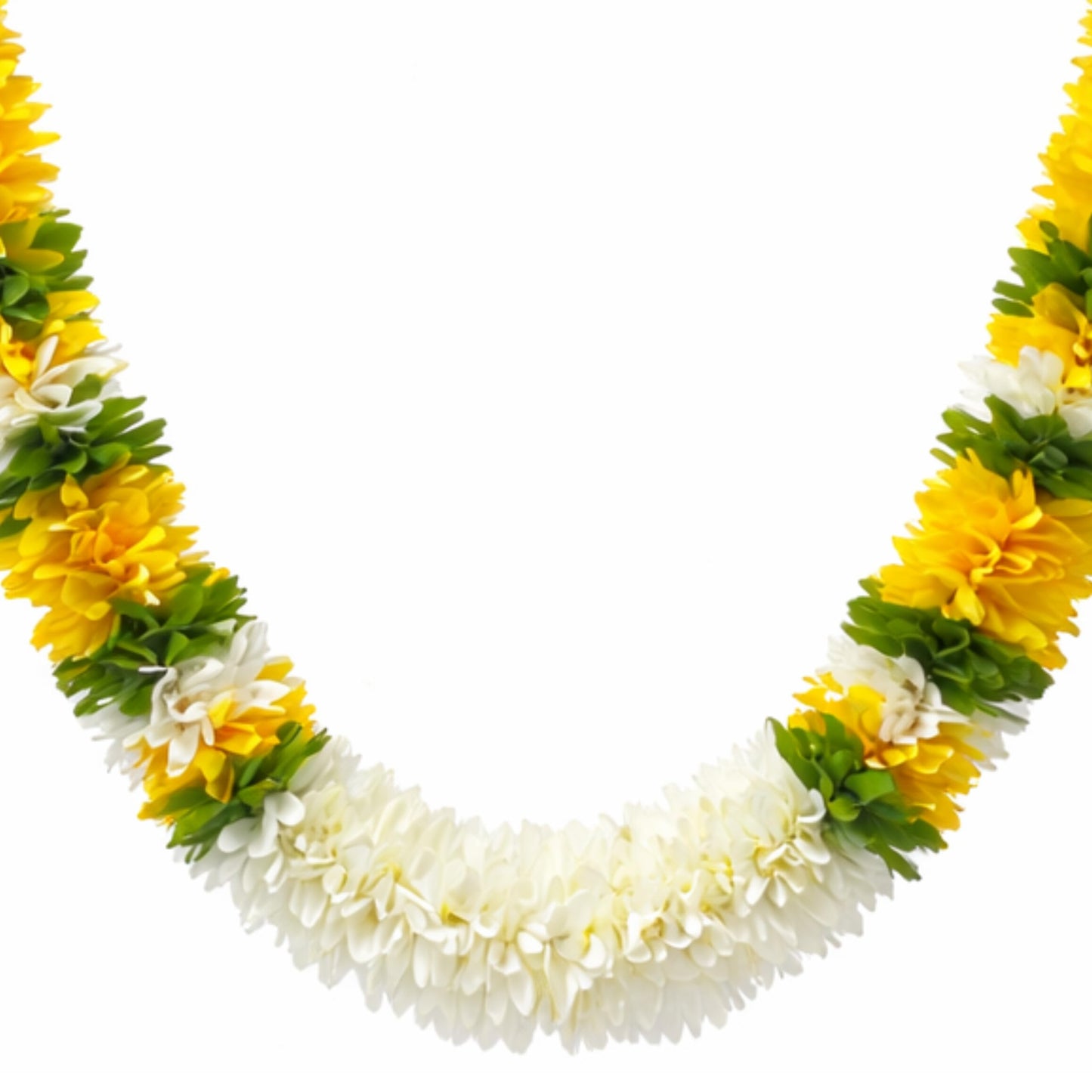 Flower Garland for Mandir Decoration, 40 Inches Hanging Mala for Photo Frame, Haar Mala for God Idols, Photo Frames of Loved Ones, Ancestors & Pooja Room Décor (Sunflower Yellow)