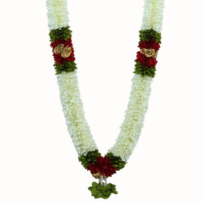 Garland for Photo Frame, 120 Inches Artificial Garland for Photo Frame, Garland for Decoration,God Idol, Festivals, Home Decor, Sankranti, Varalakshmi, Diwali & Wedding (White)