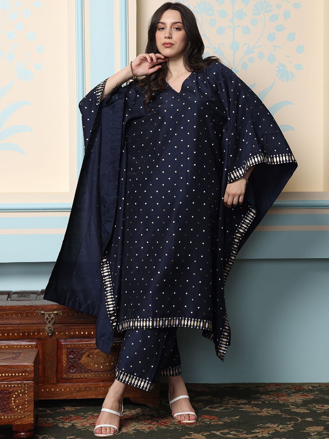 Dhiyona IS Women's Women Printed Regular Kurta with Trousers