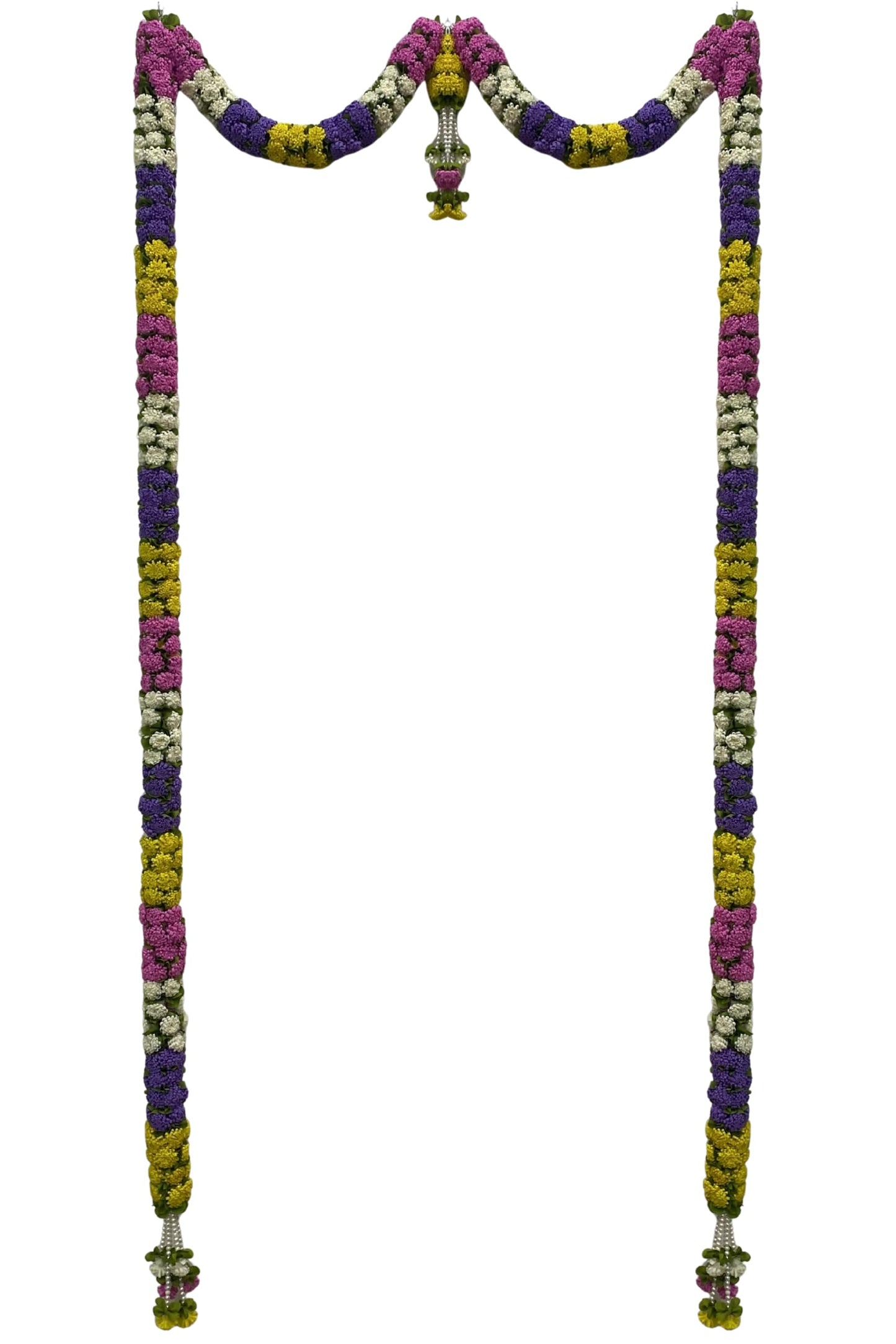 Multi Colour Hanging Artificial Flower Toran for Main Door Entrance, Reusable Thoran for Pooja Mandir, Living Room & Home Décor, Bandarwal for Festival Decoration (56x82 inch)