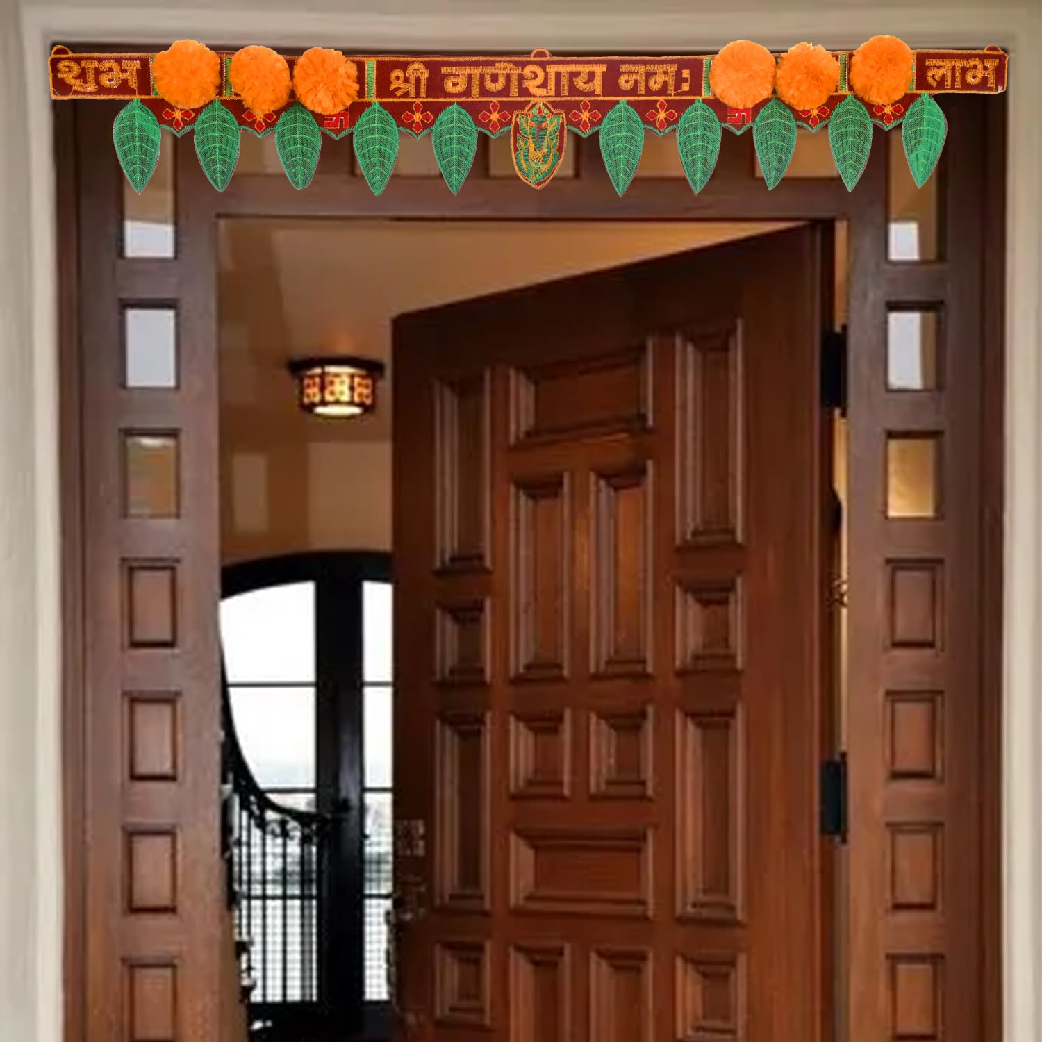 Handmade Febric Flower Toran for Diwali Decoration Items Toran for Door Entrance Toran for Home Office Decoration Toran for Pooja Room, Bandanwar Door Toran for Home