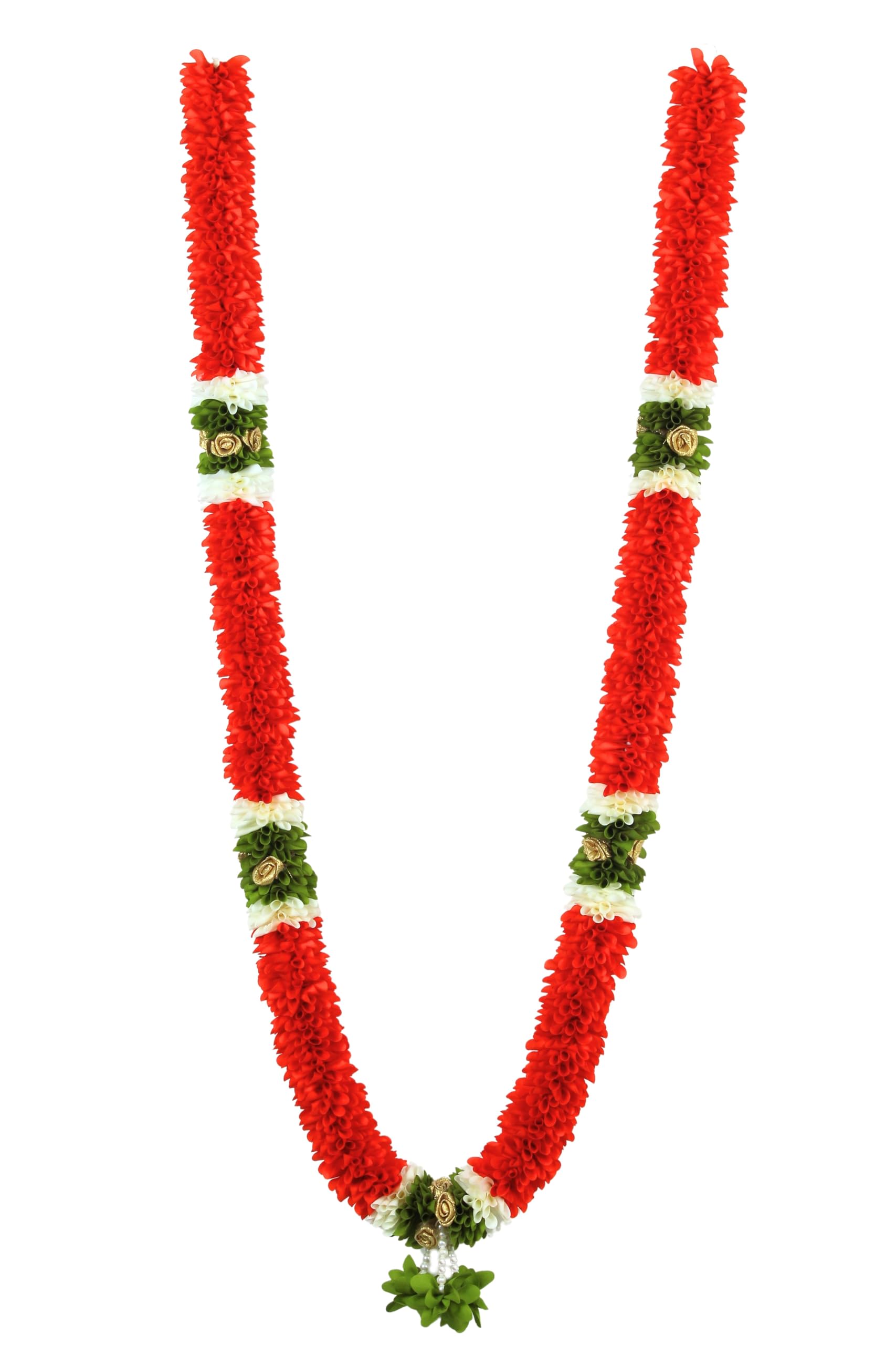 Garland for Photo Frame, 40 Inches Artificial Garland for Photo Frame, Garland for Decoration,God Idol, Festivals, Home Decor, Sankranti, Varalakshmi, Diwali & Wedding (Orange)