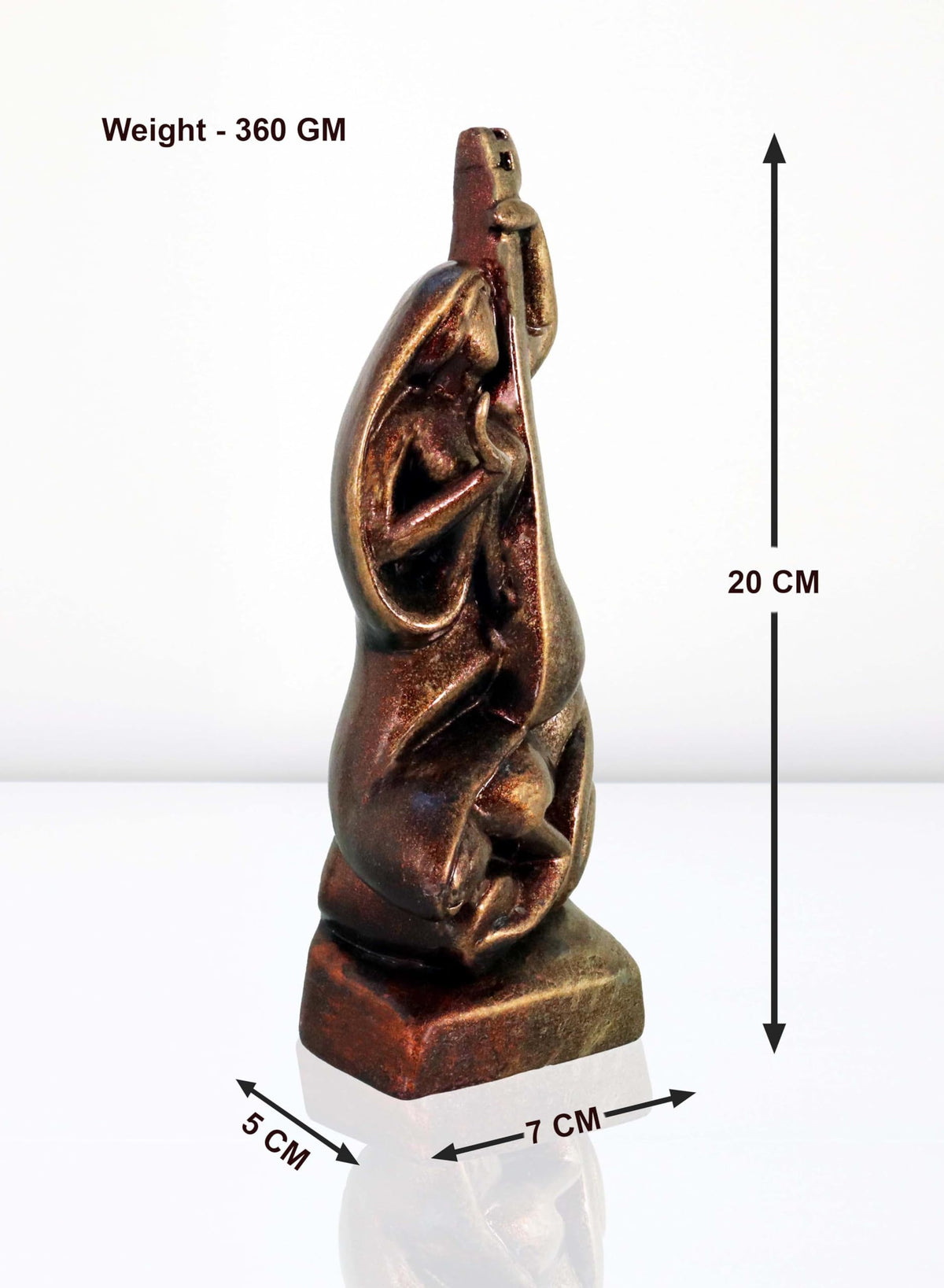 Niharika Collections Handmade Clay Terracotta Abstract Sculpture | Home Décor & Gift | Spiritual & Cultural Art | Devi Sarasvati Idol