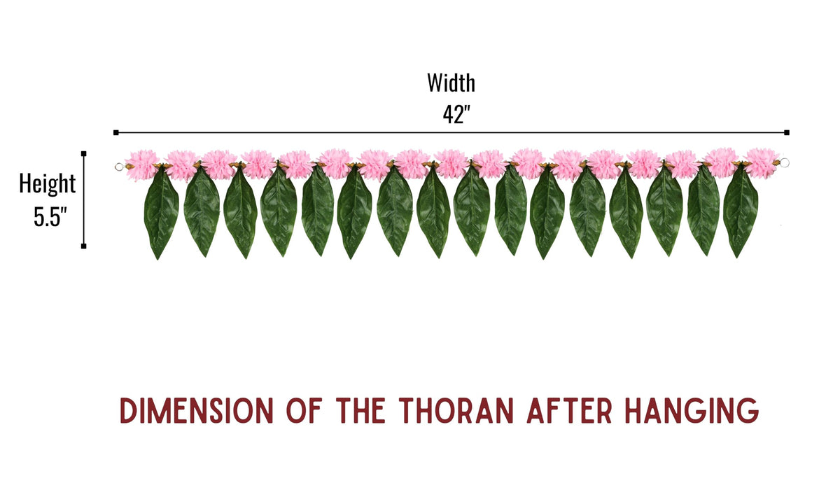 Toran for Main Door Entrance, Handmade Mango Leaf Toran, Traditional Bandarwal for Festival, Pooja, Wedding & Home Decor, Artificial Leaf Door Hanging (42 x 5.5 Inches, Green)