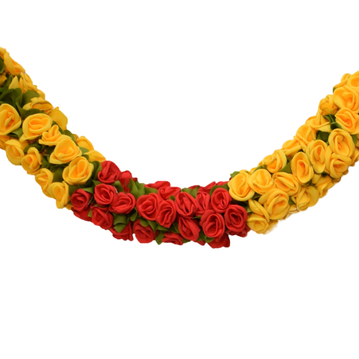 Toran for Main Door Entrance, Bandarwal for Festival, Pooja Mandir & Wedding, Handmade Traditional Flower Hanging for Home & Office Decor (42 inches 18 inches) Yellow