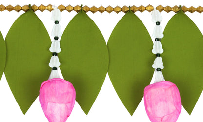 Toran for Main Door Entrance, Handmade Mango Leaf Toran, Traditional Bandarwal for Festival, Wedding & Home Decor, Artificial Leaf Door Hanging (42 x 7 Inches, Green)