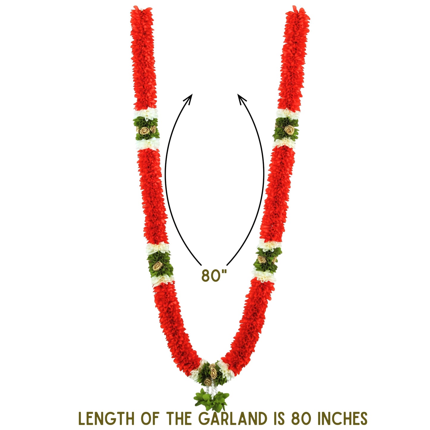 Garland for Photo Frame, 40 Inches Artificial Garland for Photo Frame, Garland for Decoration,God Idol, Festivals, Home Decor, Sankranti, Varalakshmi, Diwali & Wedding (Orange)