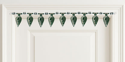Toran for Main Door Entrance, Handmade Mango Leaf Toran, Traditional Bandarwal for Festival, Pooja, Wedding & Home Decor, Doorway Decorative Hanging (42 x 6 Inches, Green)