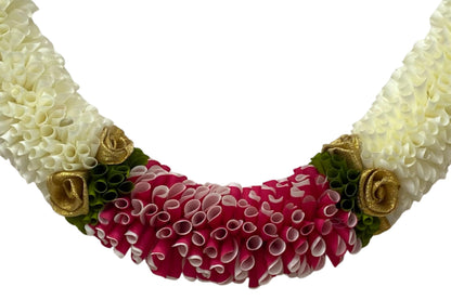 Artificial Flower Door Toran for Main Door Decoration, Golden Yellow & Maroon Floral Hanging Bandarwal for Home, Mandir, Wedding, Festival & Pooja Décor